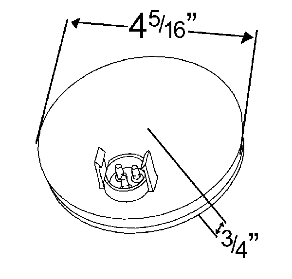 Grote product drawing - 4" 10-Diode Pattern LED Stop Tail Turn Light