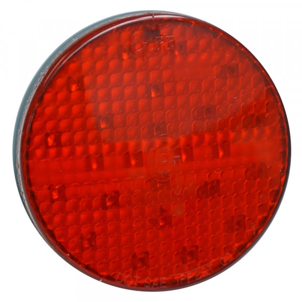 Luz LED de frenado/trasera/direccional con diseño completo SuperNova®, 4″, Montaje con aro protector, 24 V, Rojo