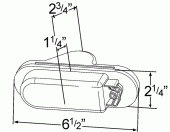 Grote product drawing - Economy Oval Side Turn Marker Light thumbnail