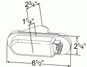 Grote product drawing - Economy Oval Side Turn Marker Light vignette