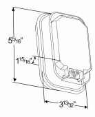 Grote product drawing - rectangular stop tail turn light thumbnail