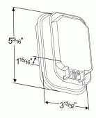 Grote product drawing - rectangular stop tail turn light Miniaturbild