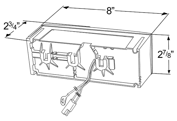drawing of submersible low profile trailer light