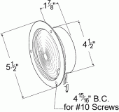 Grote product drawing - economy stainless steel light double contact vignette