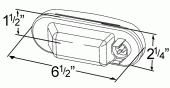 Grote product drawing - torsion mount III oval stop tail turn light male pin Miniaturbild