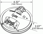 Grote product drawing - 4" Front Park Light with Female Pin Miniaturbild