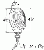 Grote product drawing - 4" Zinc Die-Cast Double-Face Light thumbnail