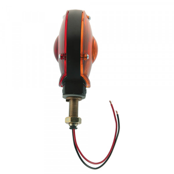 4 zinc die cast double face light contact black enamel red amber