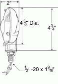 Grote product drawing - 4" Die-Cast Single-Face Light Miniaturbild