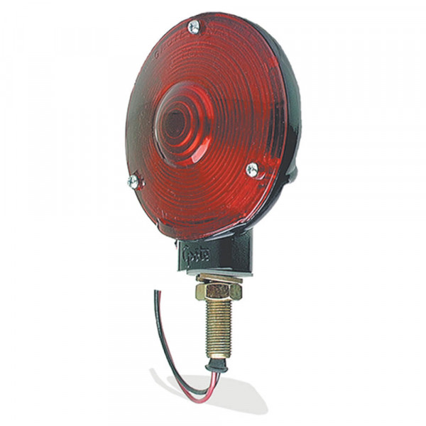 4 zinc single face light double contact black finish red
