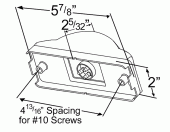 Grote product drawing - Sentry Sealed Side Marker Light Miniaturbild