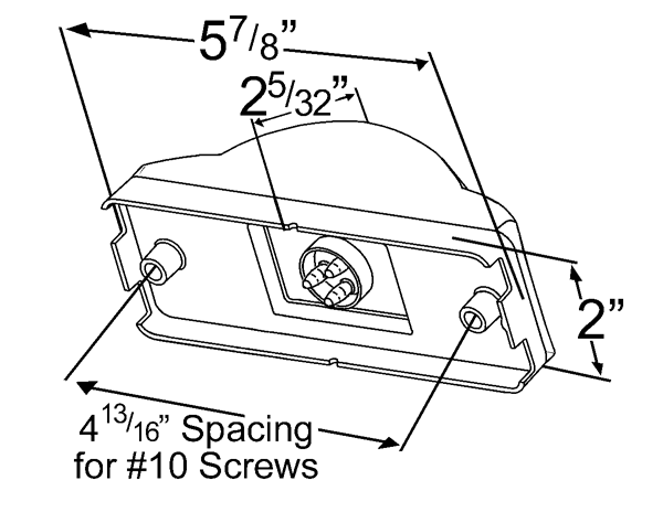 Grote product drawing - Sentry Sealed Side Marker Light