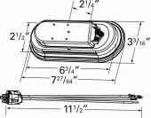 Grote product drawing - Economy Oval Stop Tail Turn Light kit vignette