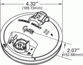 drawing of 4" stop tail turn light with male pin Miniaturbild