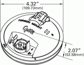 Grote product drawing - 4" Turn, Front Park, Male Pin Light thumbnail