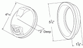 Grote product drawing - Torsion Mount® II 4" Stop Tail Turn Light Kit Miniaturbild