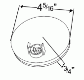 Grote product drawing - 53253 - SuperNova® 4" 10-Diode Pattern LED Auxiliary Turn Light thumbnail