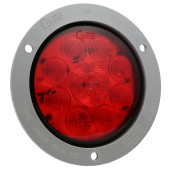 SuperNova® 4"-LED-Bremslichter/Schlussleuchten/Blinker mit 10-Diodenverteilung, Grauer, diebstahlgeschützter Flansch, Stecker Miniaturbild