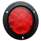 SuperNova® 4"-LED-Bremslichter/Schlussleuchten/Blinker mit 10-Diodenverteilung, STT, Schwarz, diebstahlgeschützter Flansch, Stecker