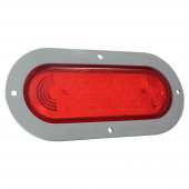 supernova oval led stop tail turn light theft resistant flange red vignette