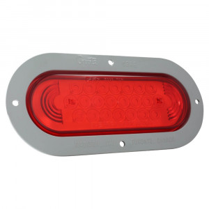 supernova oval led stop tail turn light theft resistant flange red