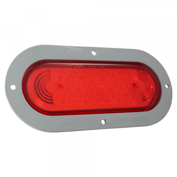 supernova oval led stop tail turn light theft resistant flange red