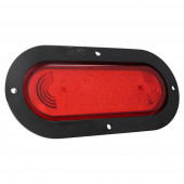 supernova oval led stop tail turn light theft resistant black flange red