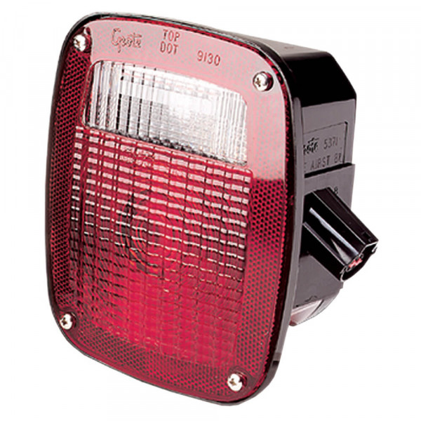 ford stop tail turn box light lh license window red