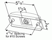 Grote product drawing - LED High Mount Stop Turn Marker Light vignette