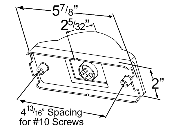 Grote product drawing - sentry supplemental high mount stop light