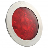 SuperNova® 4" 10-Diode Pattern LED Stop Tail Turn Light with Stainless-Steel Snap-In Flange