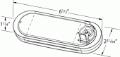 Grote product drawing - 9-Diode Oval LED Stop Tail Turn Light thumbnail