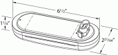 Grote product drawing - 9-Diode Oval LED Stop Tail Turn Light thumbnail