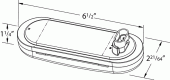 Grote product drawing - 9-Diode Oval LED Stop Tail Turn Light vignette