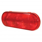 Luz LED de frenado / trasera / direccional ovalada, rojo