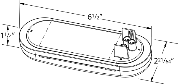 Grote product drawing - grote select led oval female pin