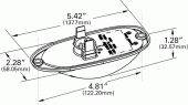 Grote product drawing - SuperNova® Oval LED Side Turn Marker Light vignette