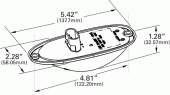 Grote product drawing - SuperNova® Oval LED Side Turn Marker Light thumbnail