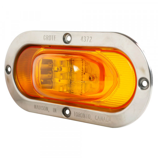 Grote 54203 SuperNova Oval LED Side Turn Marker Lights Integrated Flange Mount, Male Pin Grote 54203 SuperNova Oval LED Side Turn Marker Lights Integrated Flange Mount, Male Pin