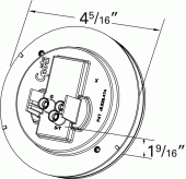 Grote product drawing - Grote select led stop tail turn light with female pin termination vignette