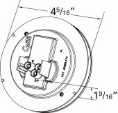 Grote product drawing - grote select 4" led stop tail turn light Miniaturbild