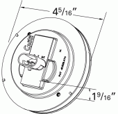 Grote product drawing - LED Stop Tail Turn Light With Grommet Mount vignette