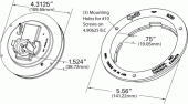 Grote product drawing - SuperNova 4" Red LED Stop Tail Turn Light. vignette