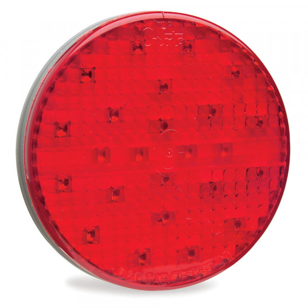 Luz LED de frenado/trasera/direccional con diseño completo SuperNova®, 4″, Montaje con aro protector, Rojo
