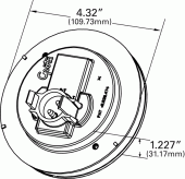 drawing of LED 2-Pin Turn Light With Grommet Mount. vignette