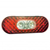 six inch oval LED stop tail turn with back up light vignette