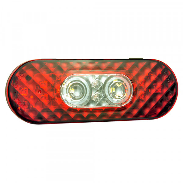 six inch oval stop tail turn with back up light