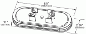 Grote product drawing - 6" Oval Stop Tail Turn Light with Female Pin Termination thumbnail