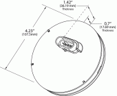 Grote product drawing -Round LED Stop Tail Turn Light Miniaturbild