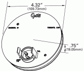 Grote product drawing - LED Rear Turn Light thumbnail